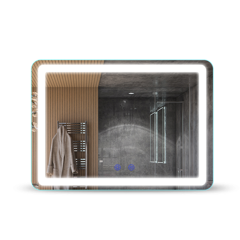 Зеркала для ванной комнаты с большой длиной светодиода с черной рамкой вокруг зеркала для макияжа