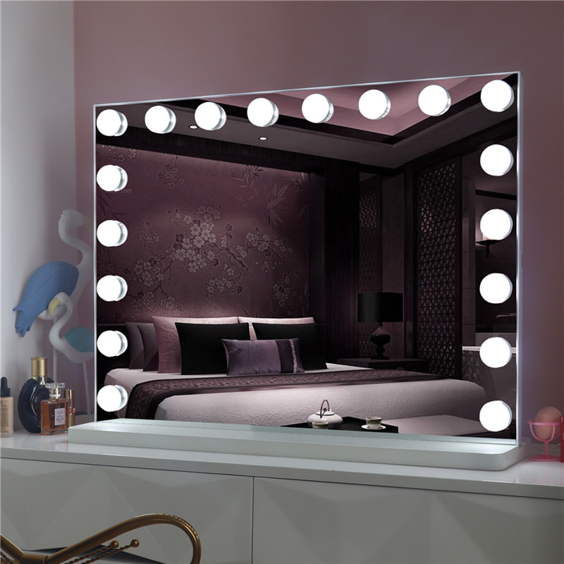 Led освещенный стол тщеславия макияж зеркало Голливуд с 18шт лампочки для косметики девушка